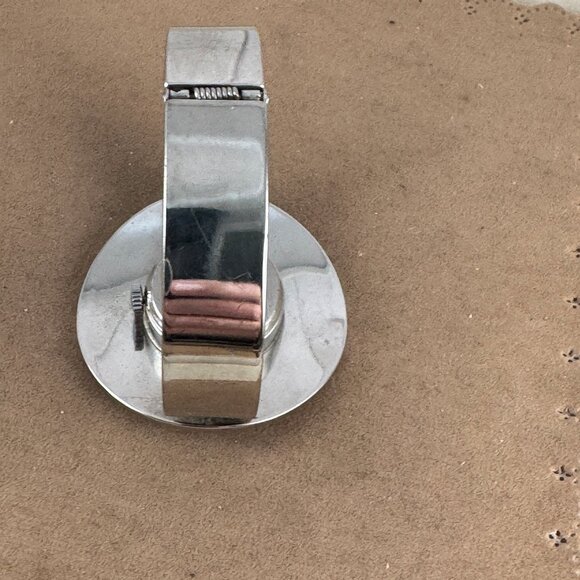 Vintage Marcel Boucher Round Hinged Cuff Bracelet Manual Winding Watch - Picture 2 of 8